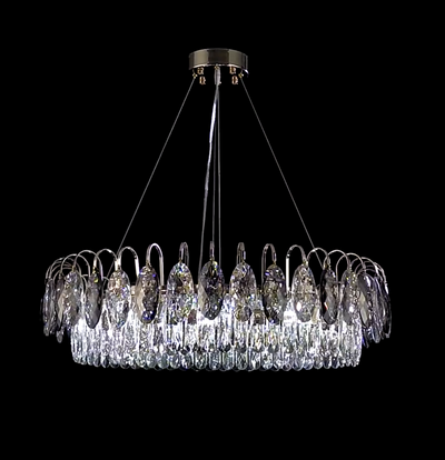 Luxury K9 Crystal Chandelier – Elegant Rose Gold Design & Dimmable LED