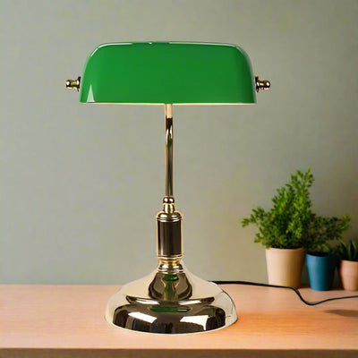 European Glass Table Lamp – Elegant Classic Design with Metal Base (E27, 16-20W)