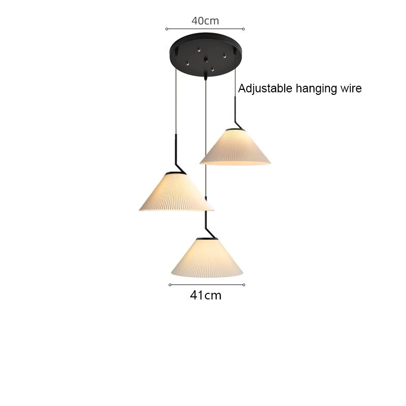 Nordic Pleated Cream Pendant Light – Soft Elegance for Modern Interiors