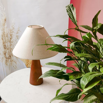 Century Style Solid Wood Table Lamp – Timeless Design with Warm LED Light