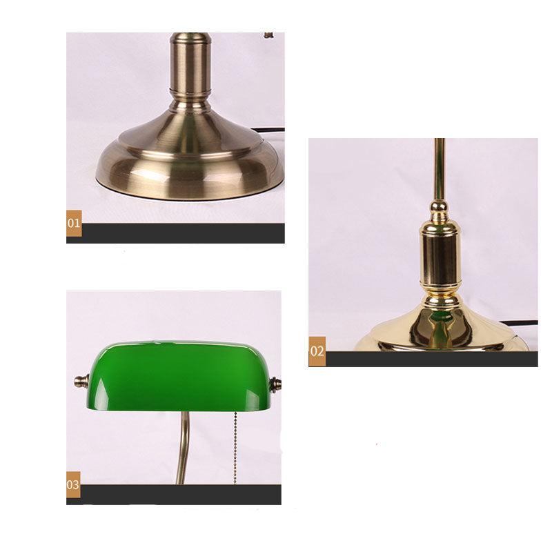 European Glass Table Lamp – Elegant Classic Design with Metal Base (E27, 16-20W)