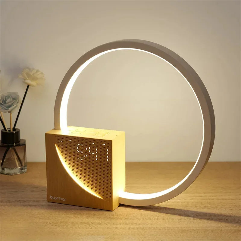 Touch Control Bedside Alarm Clock Light – Elegant & Adjustable Wake-Up Lamp