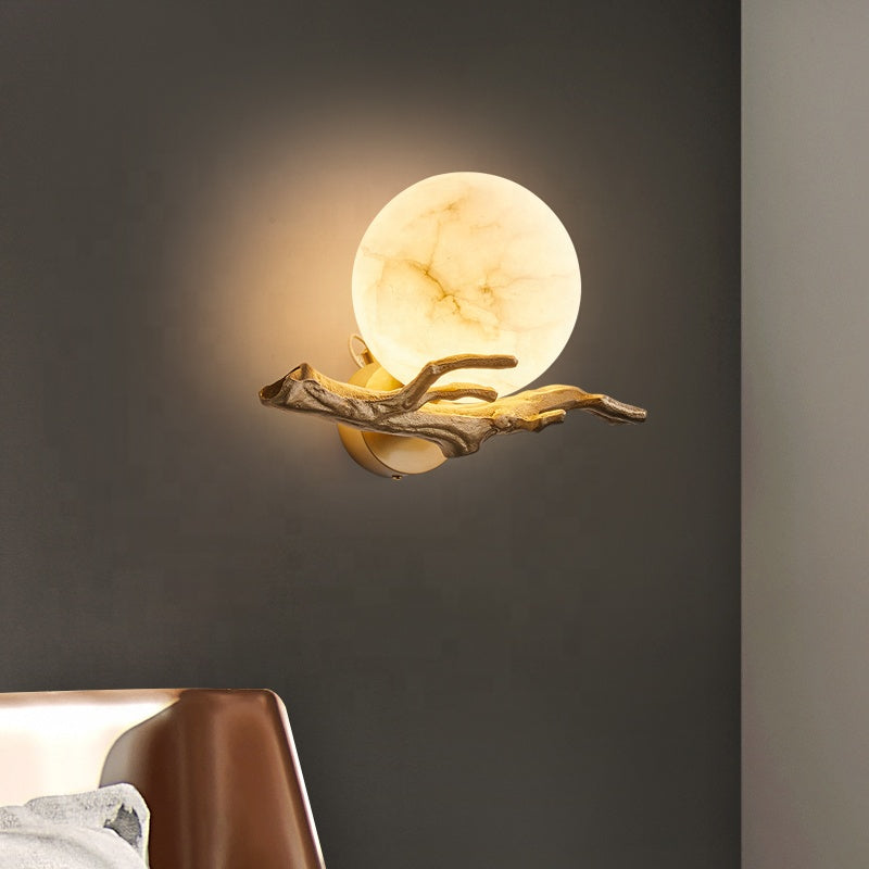 Modern Marble Wall Light – Elegant LED Lighting for a Sophisticated Interior